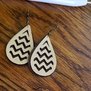 Faux Leather Handmade Earrings.